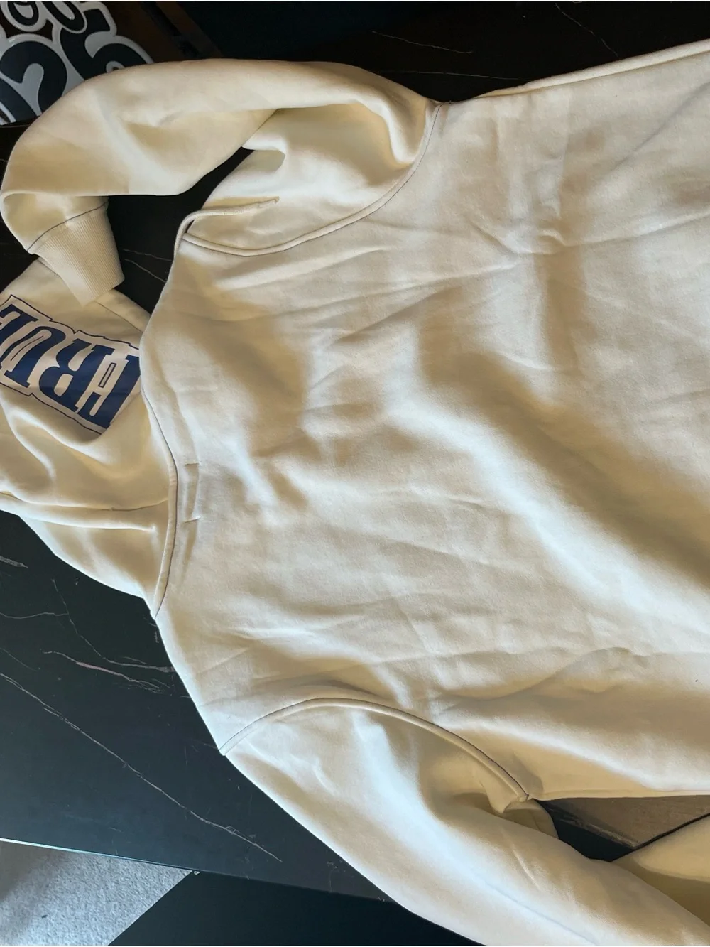 True religion cream hoodie